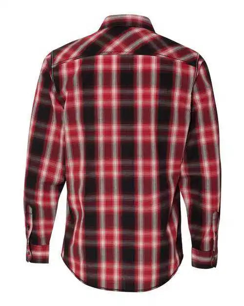 Burnside 8206 Long Sleeve Western Shirt - Red Black