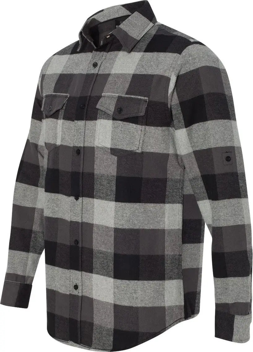 Burnside 8210 Yarn-dyed Flannel Shirt - Black Grey - Gray / s