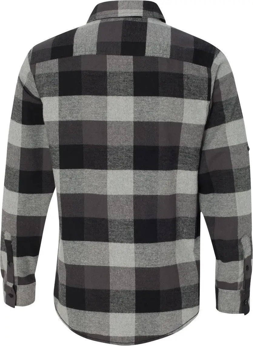Burnside 8210 Yarn-dyed Flannel Shirt - Black Grey