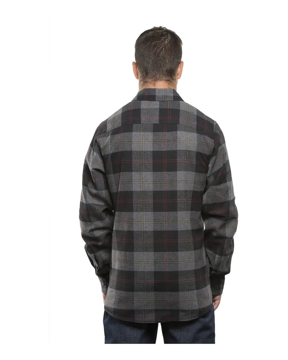 Burnside 8210 Yarn-dyed Flannel Shirt - Black Steel