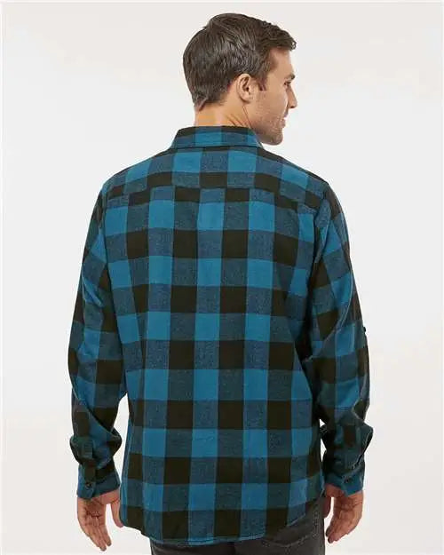 Burnside 8210 Yarn-dyed Flannel Shirt - Blue Black Buffalo
