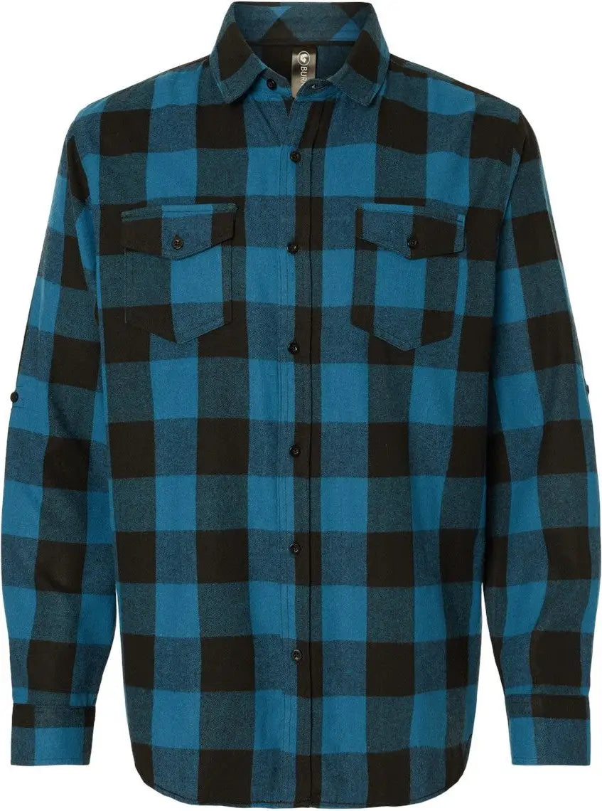 Burnside 8210 Yarn-dyed Flannel Shirt - Blue Black Buffalo - s