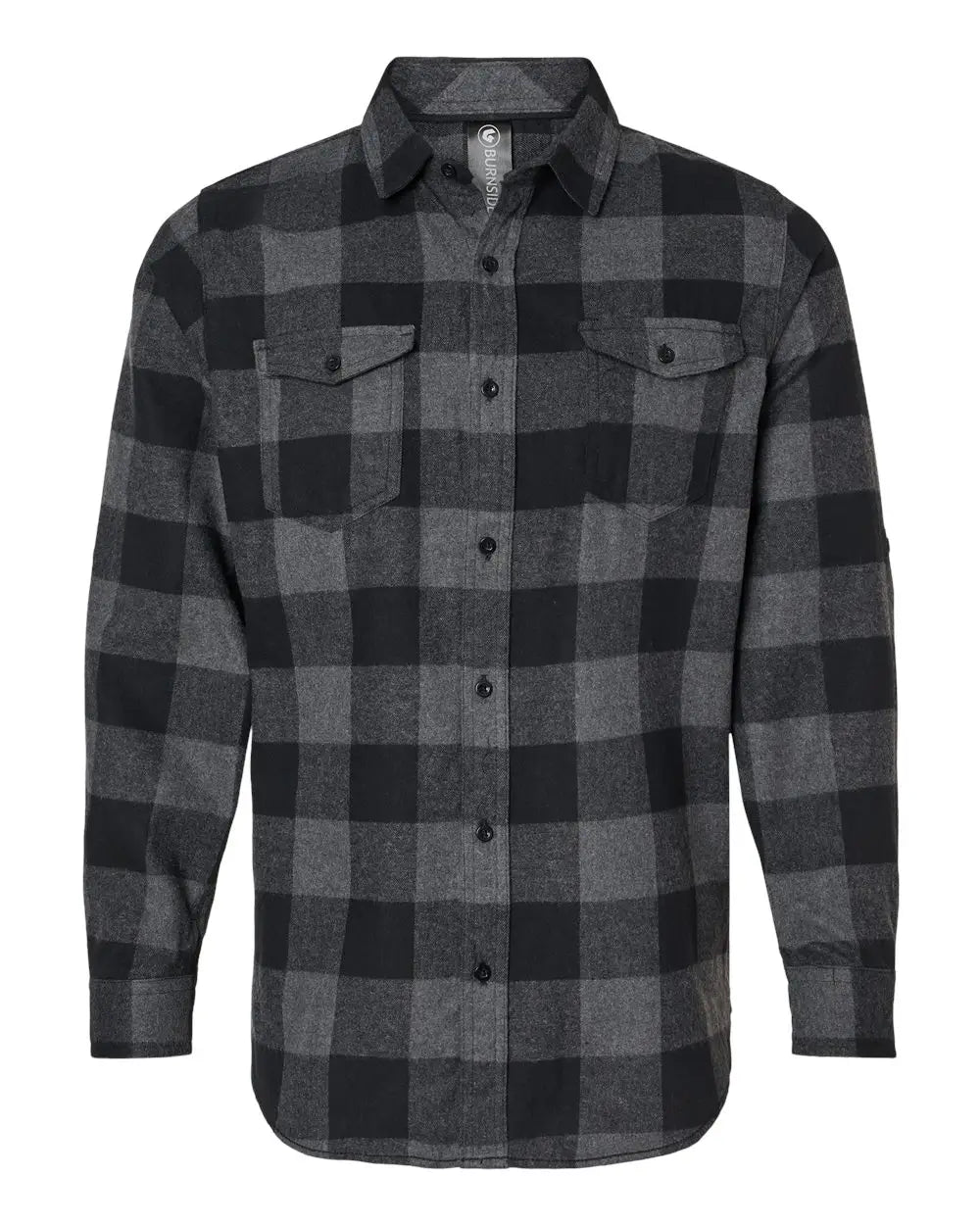 Burnside 8210 Yarn-dyed Flannel Shirt - Charcoal Black Buffalo - Dark Gray / s