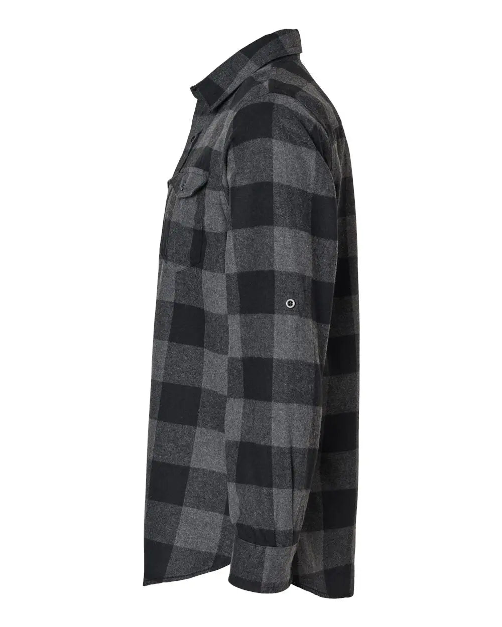 Burnside 8210 Yarn-dyed Flannel Shirt - Charcoal Black Buffalo