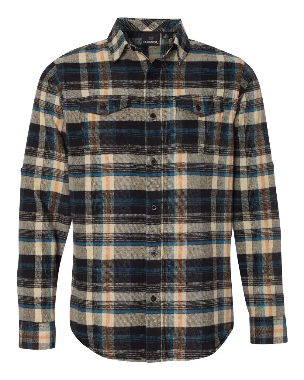 Burnside 8210 Yarn-dyed Flannel Shirt - Dark Khaki - s
