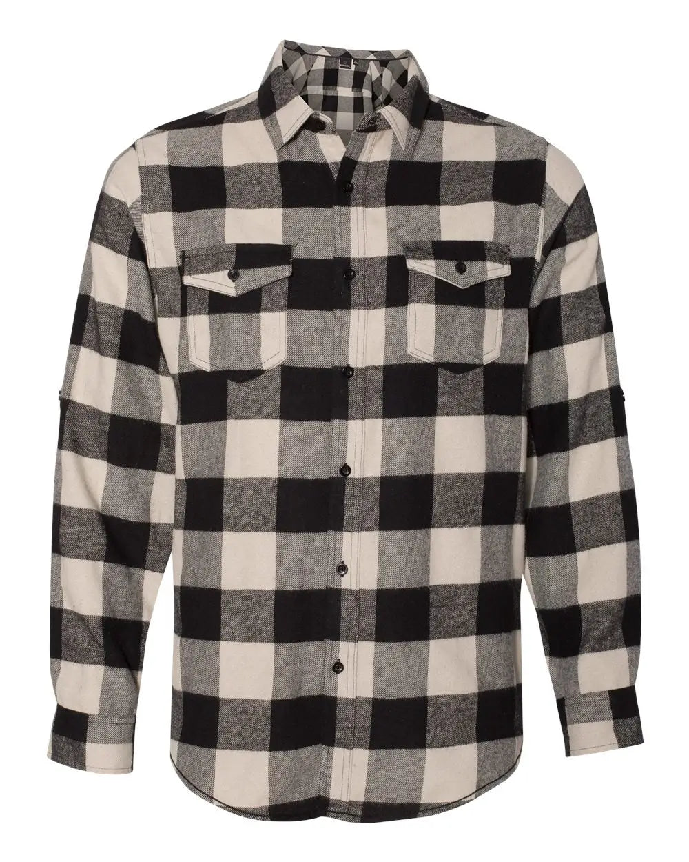 Burnside 8210 Yarn-dyed Flannel Shirt - Ecru Black Buffalo - Ivory / s