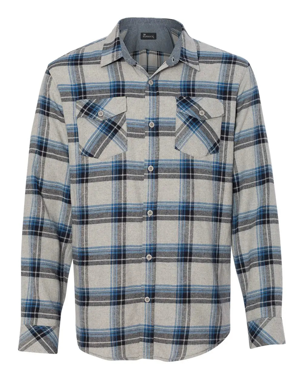 Burnside 8210 Yarn-dyed Flannel Shirt - Grey Blue - Gray / s