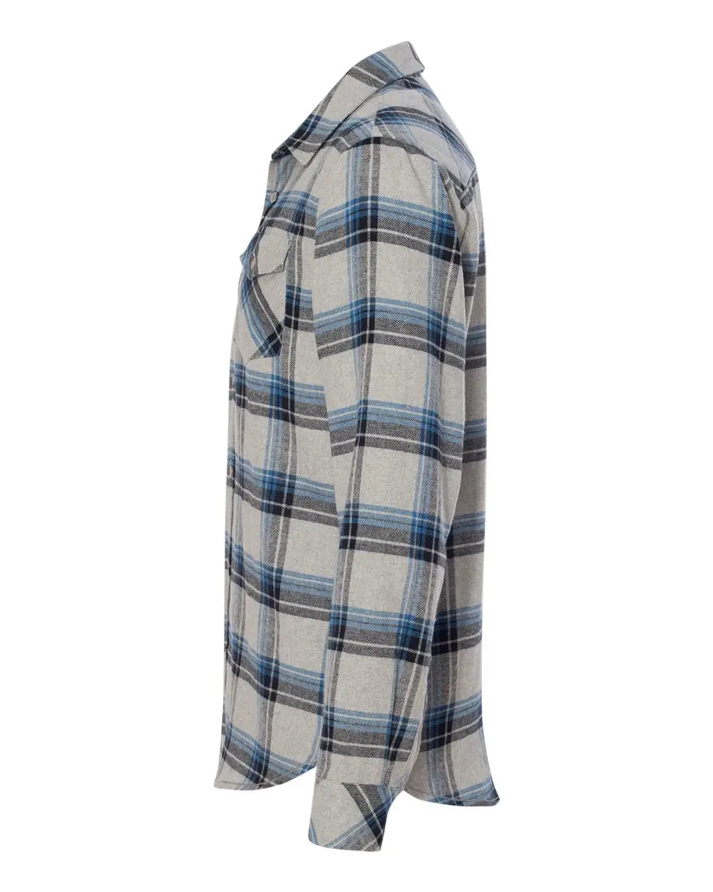Burnside 8210 Yarn-dyed Flannel Shirt - Grey Blue