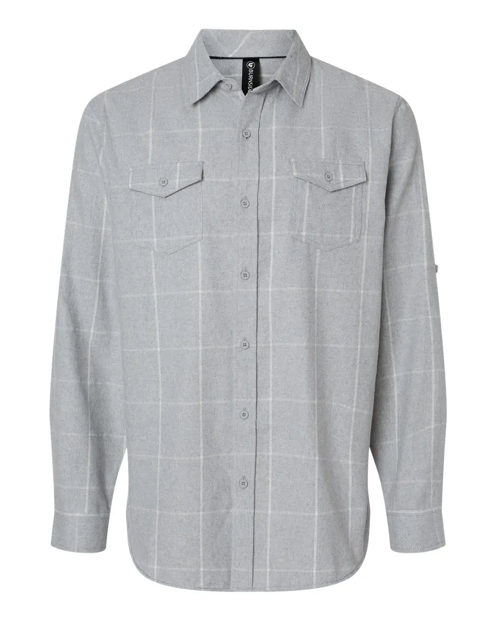 Burnside 8210 Yarn-dyed Flannel Shirt - Grey White - Gray / s
