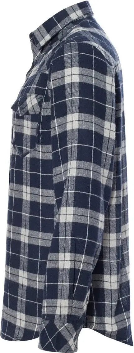 Burnside 8210 Yarn-dyed Flannel Shirt - Navy Grey
