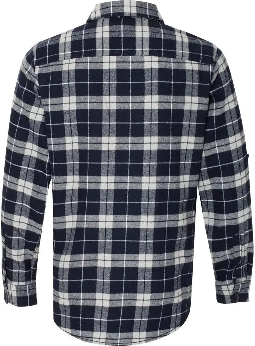 Burnside 8210 Yarn-dyed Flannel Shirt - Navy Grey - Gray / s