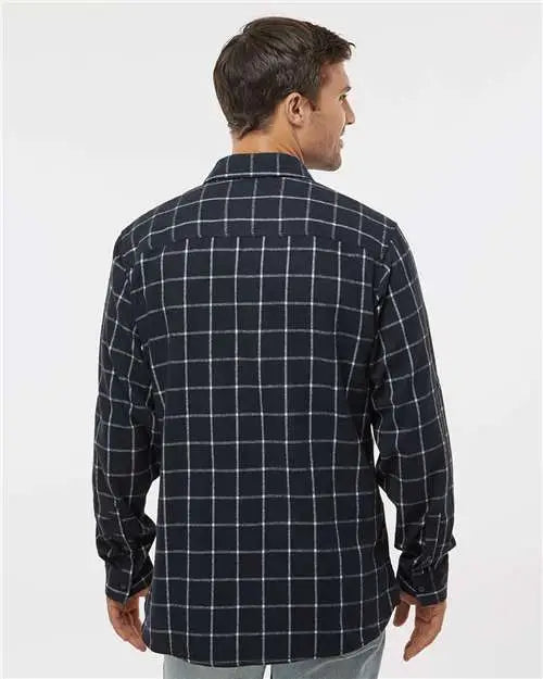 Burnside 8210 Yarn-dyed Flannel Shirt - Navy White