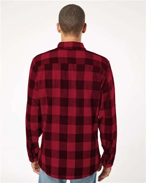 Burnside 8210 Yarn-dyed Flannel Shirt - Red Black Buffalo