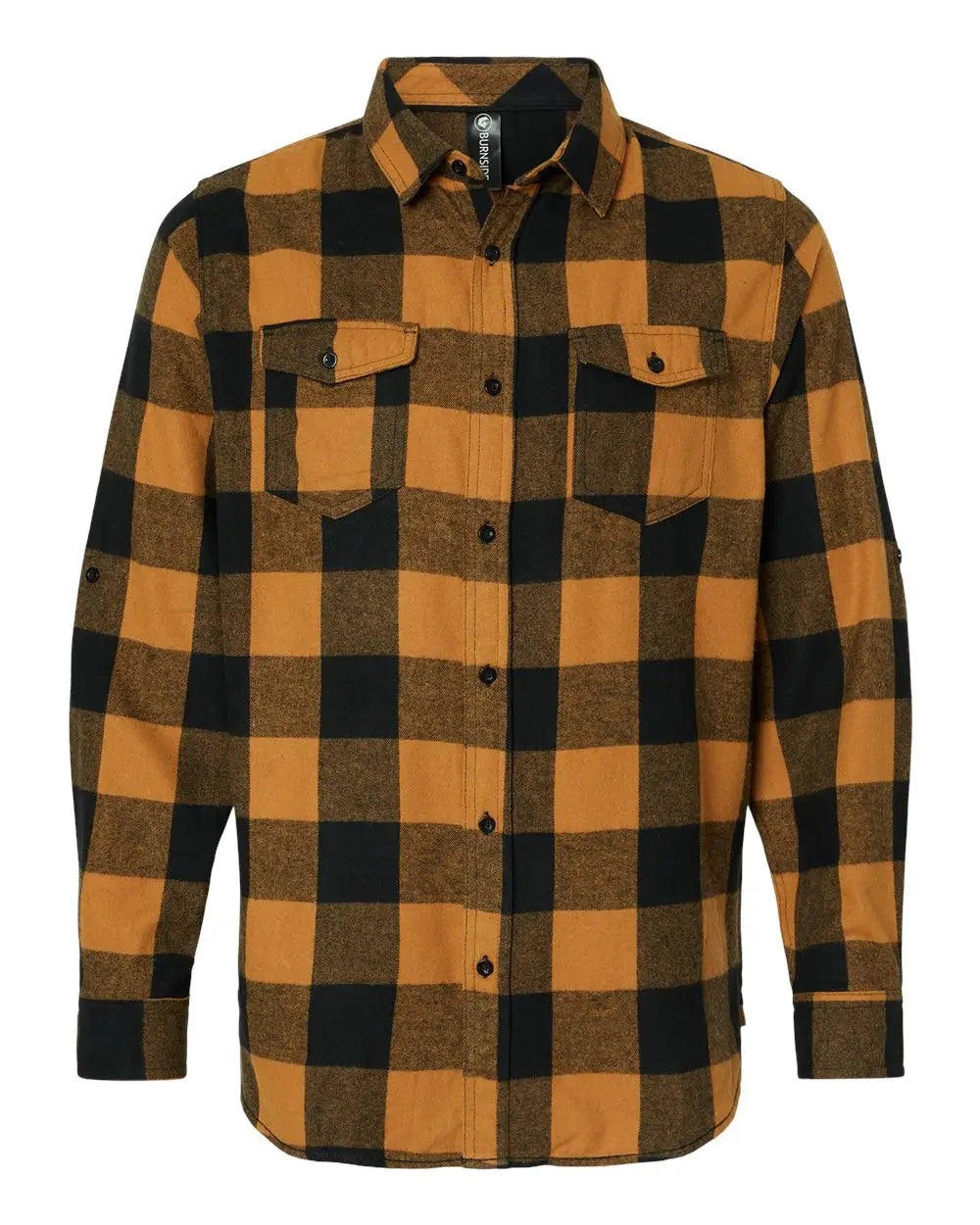 Burnside 8210 Yarn-dyed Flannel Shirt - Tobacco Black Buffalo - Dark Gray / s