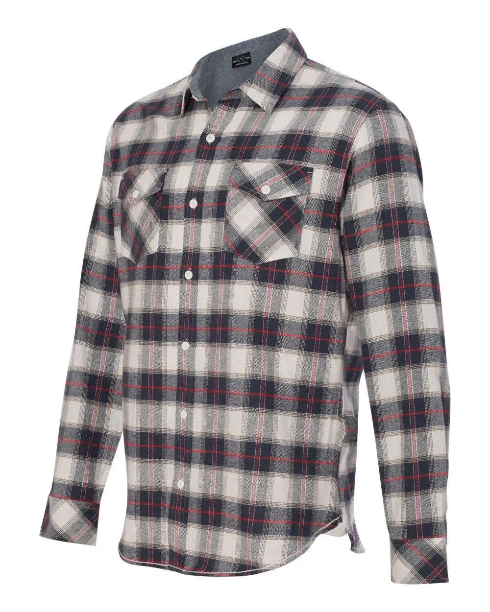 Burnside 8210 Yarn-dyed Flannel Shirt - White Red - s