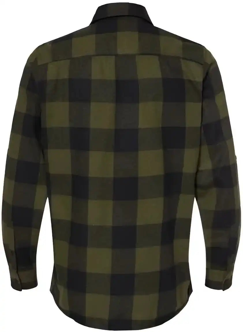 Burnside 8210 Yarn-dyed Long Sleeve Flannel Shirt - Army Black