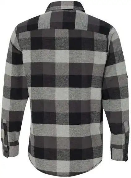 Burnside 8210 Yarn-dyed Long Sleeve Flannel Shirt - Black Grey