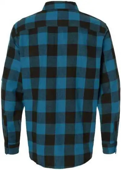 Burnside 8210 Yarn Dyed Long Sleeve Flannel Shirt Blue Black Buffalo