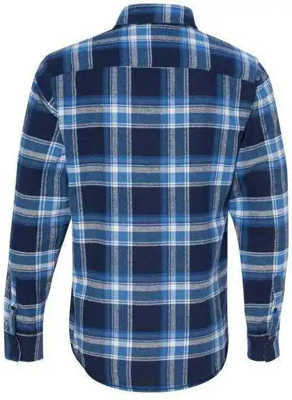 Burnside 8210 Yarn Dyed Long Sleeve Flannel Shirt Blue White