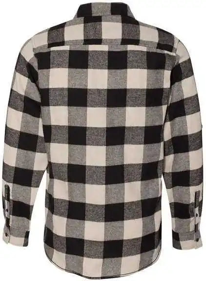 Burnside 8210 Yarn-dyed Long Sleeve Flannel Shirt - Ecru Black Buffalo
