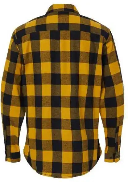 Burnside 8210 Yarn-dyed Long Sleeve Flannel Shirt - Gold Black