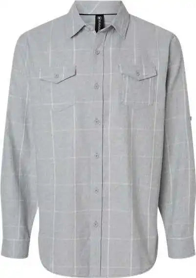 Burnside 8210 Yarn-dyed Long Sleeve Flannel Shirt - Gray White
