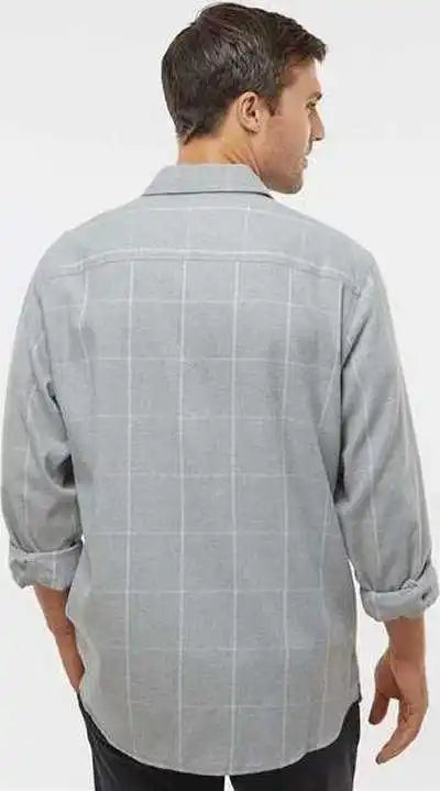 Burnside 8210 Yarn Dyed Long Sleeve Flannel Shirt Gray White