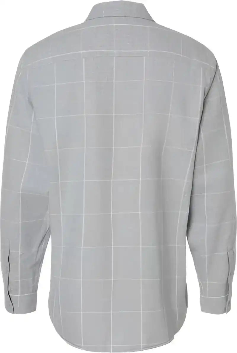 Burnside 8210 Yarn Dyed Long Sleeve Flannel Shirt Gray White
