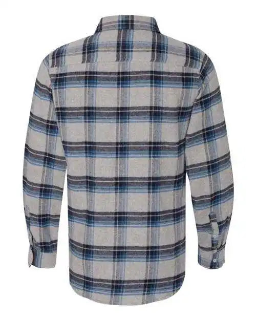 Burnside 8210 Yarn-dyed Long Sleeve Flannel Shirt - Grey Blue