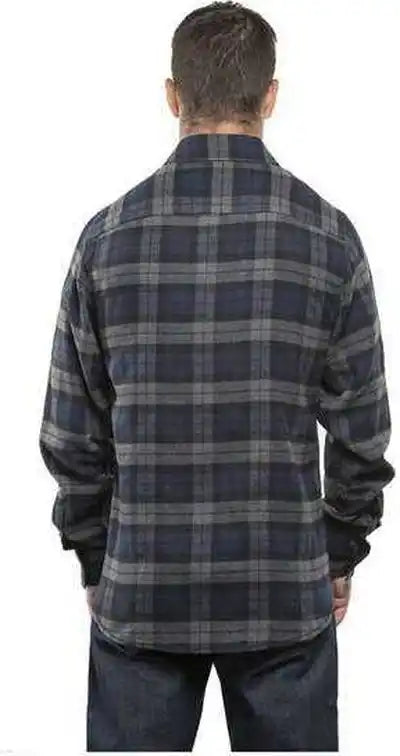 Burnside 8210 Yarn-dyed Long Sleeve Flannel Shirt - Navy