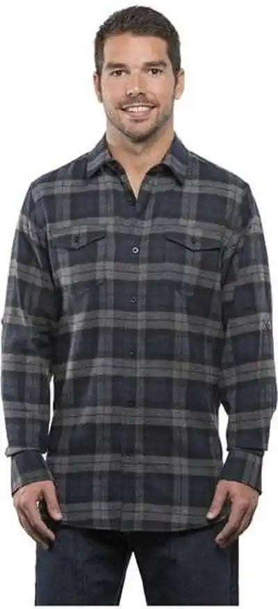 Burnside 8210 Yarn-dyed Long Sleeve Flannel Shirt - Navy