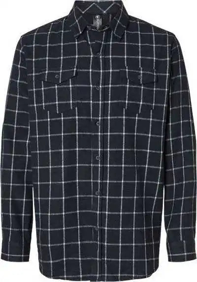 Burnside 8210 Yarn-dyed Long Sleeve Flannel Shirt - Navy White