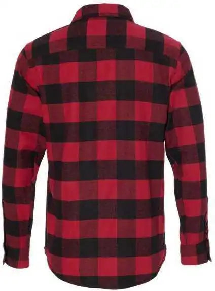 Burnside 8210 Yarn Dyed Long Sleeve Flannel Shirt Red Black Buffalo