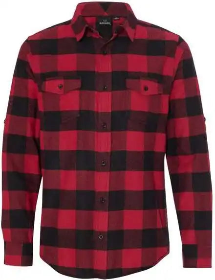 Burnside 8210 Yarn-dyed Long Sleeve Flannel Shirt - Red Black Buffalo