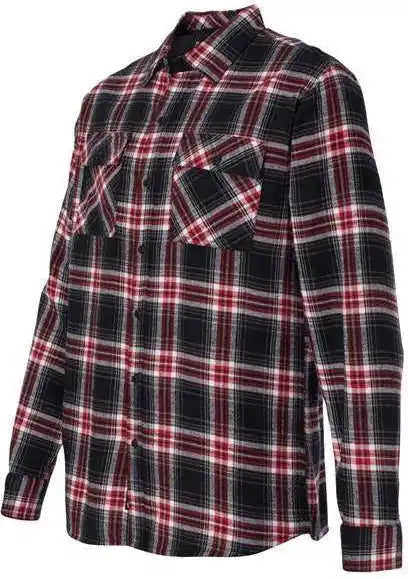 Burnside 8210 Yarn-dyed Long Sleeve Flannel Shirt - Red