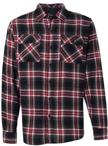 Burnside 8210 Yarn-dyed Long Sleeve Flannel Shirt - Red