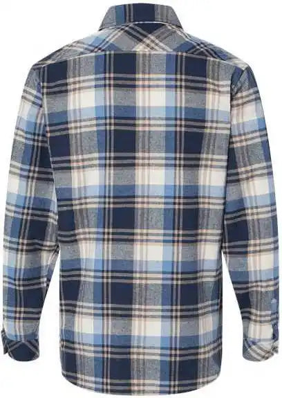 Burnside 8212 Open Pocket Flannel Shirt - Blue Ecru