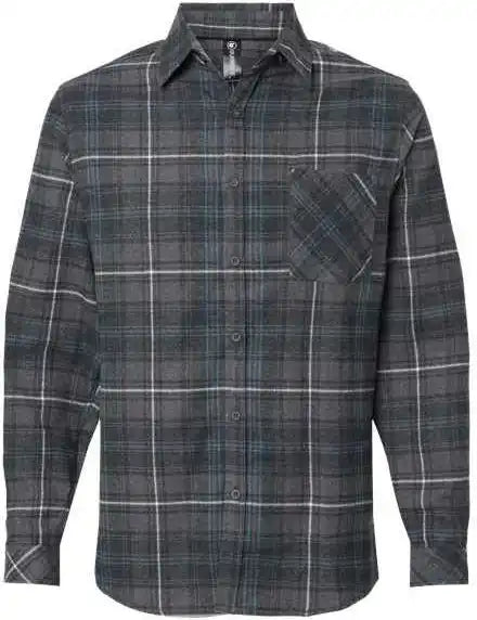 Burnside 8212 Open Pocket Flannel Shirt - Charcoal Blue