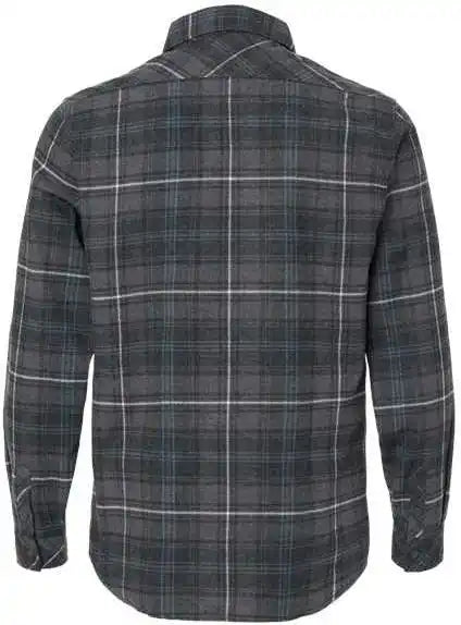 Burnside 8212 Open Pocket Flannel Shirt - Charcoal Blue