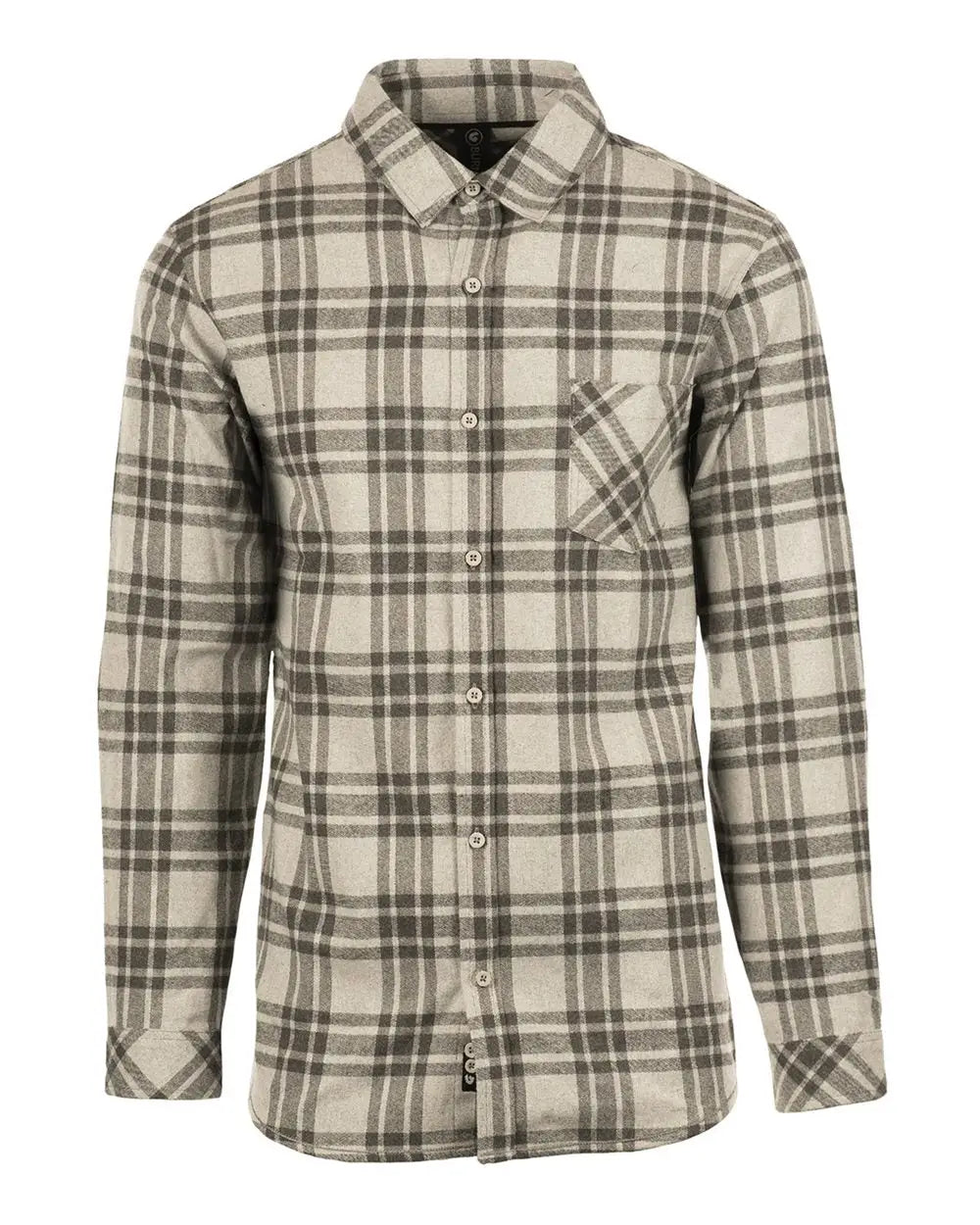 Burnside 8212 Open Pocket Flannel Shirt - Grey Steel