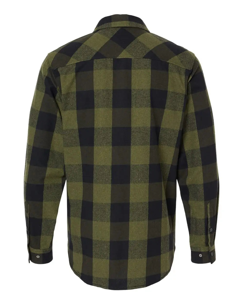 Burnside 8219bs Snap Front Plaid Flannel Shirt - 8219 - Army Black - Army/ / Adult s