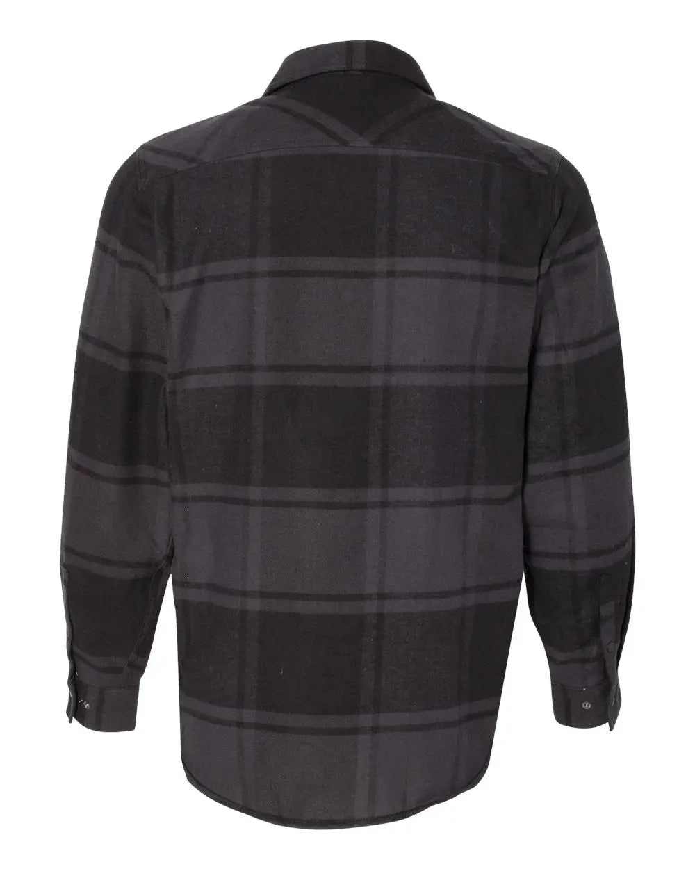 Burnside 8219bs Snap Front Plaid Flannel Shirt - 8219 - Black - Adult s