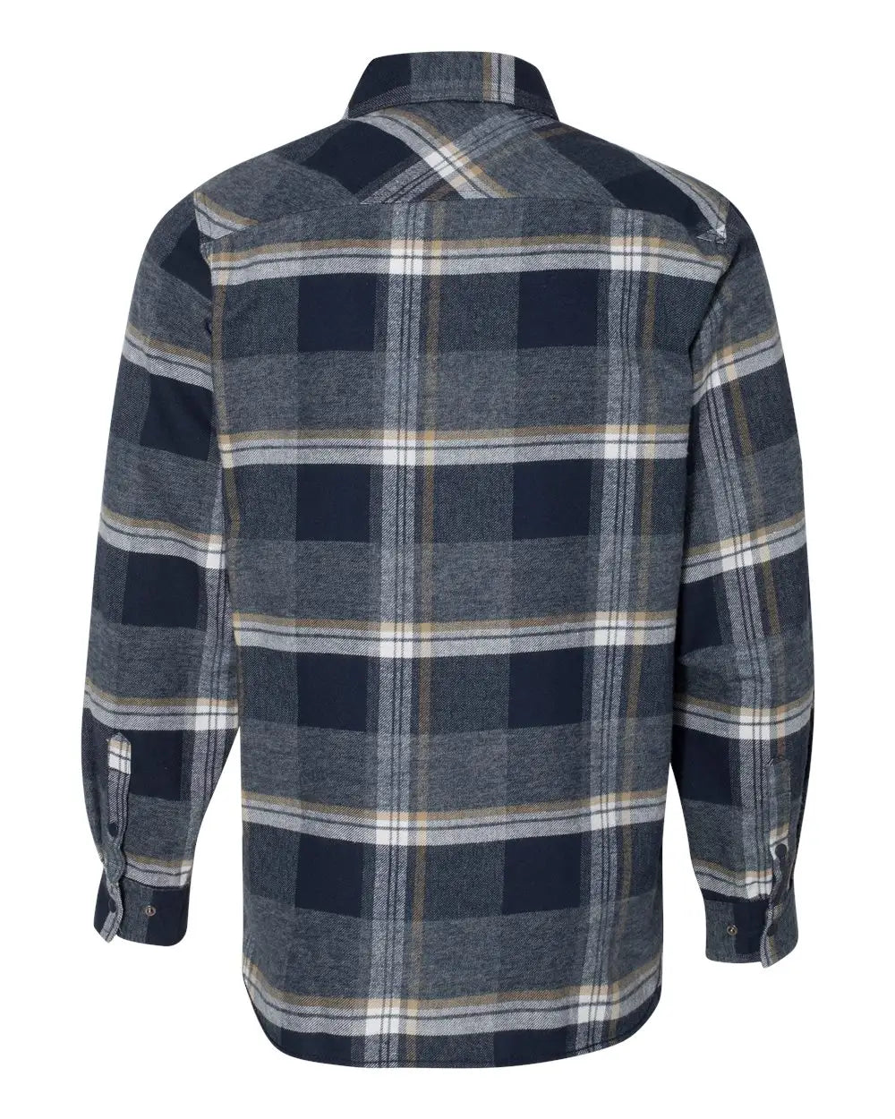 Burnside 8219bs Snap Front Plaid Flannel Shirt - 8219 - Indigo - Adult s