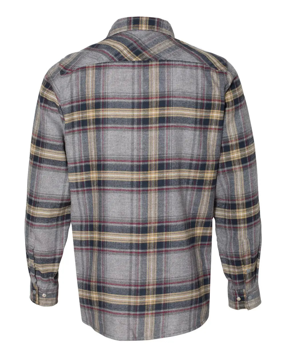 Burnside 8219bs Snap Front Plaid Flannel Shirt - 8219 - Light Gray - Adult s