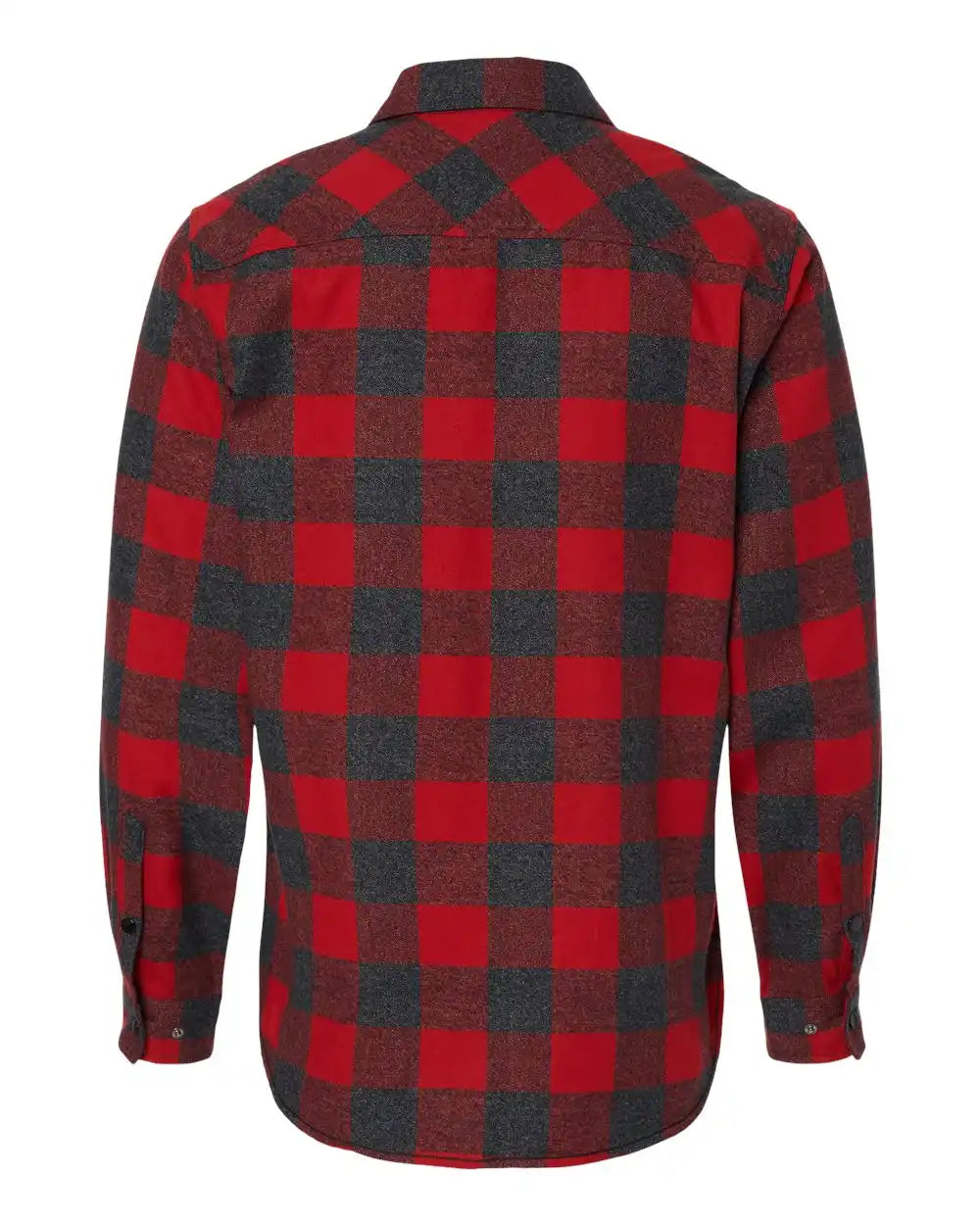 Burnside 8219bs Snap Front Plaid Flannel Shirt - 8219 - Red Heather Black - Red/ / s