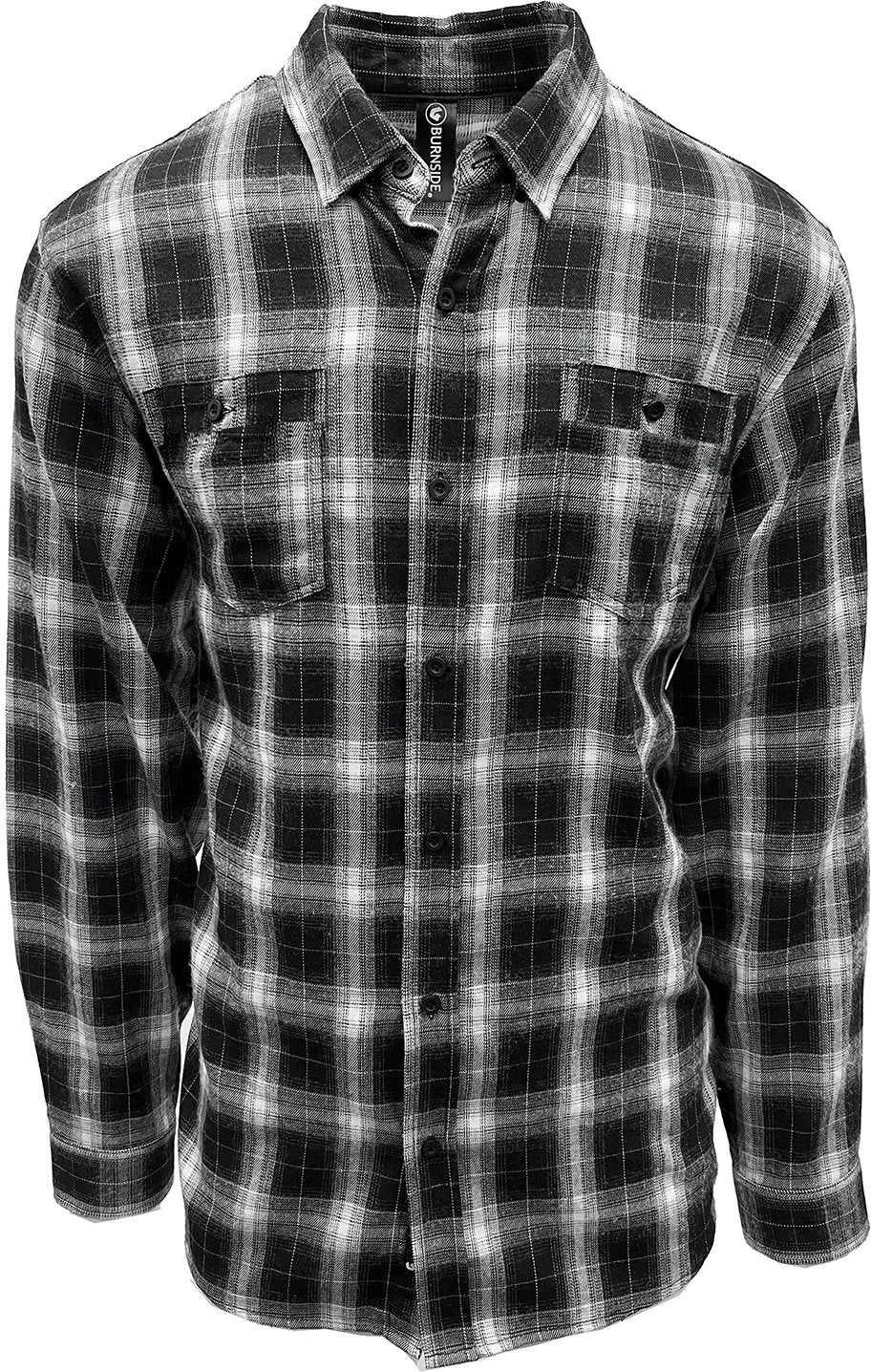 Burnside 8220 Perfect Flannel Work Shirt - Black White