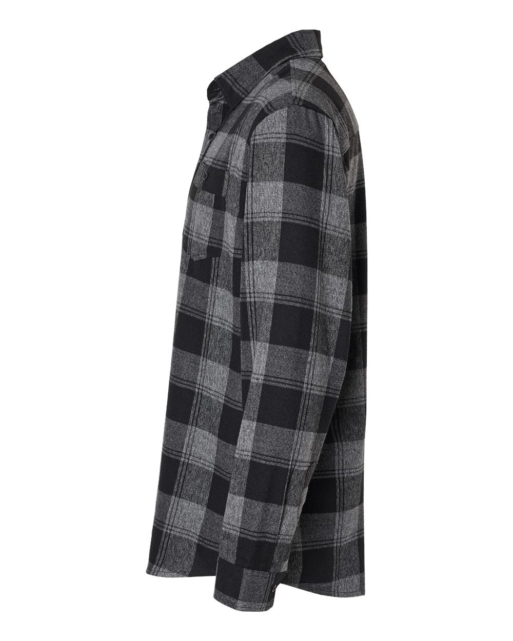 Burnside 8220 Perfect Flannel Work Shirt - Grey Black