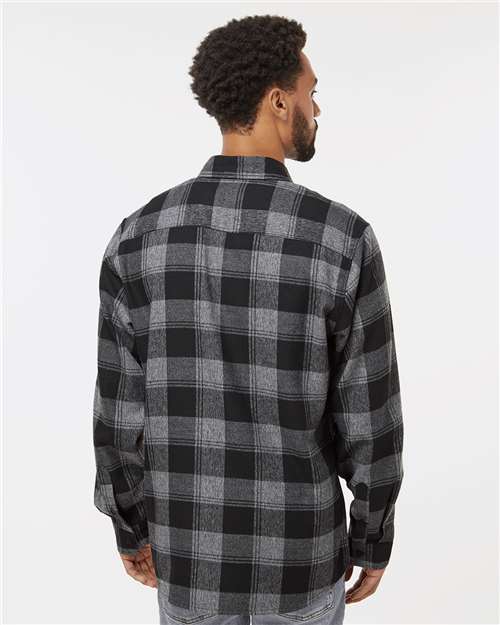 Burnside 8220 Perfect Flannel Work Shirt - Grey Black