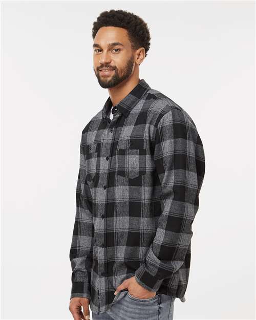 Burnside 8220 Perfect Flannel Work Shirt - Grey Black