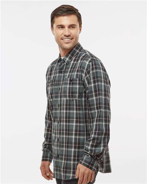 Burnside 8220 Perfect Flannel Work Shirt - Grey Ecru